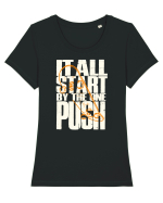 It All Start By The One Push Skateboard Tricou mânecă scurtă guler larg fitted Damă Expresser