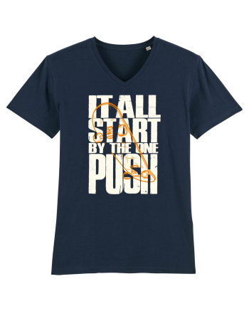 It All Start By The One Push Skateboard French Navy