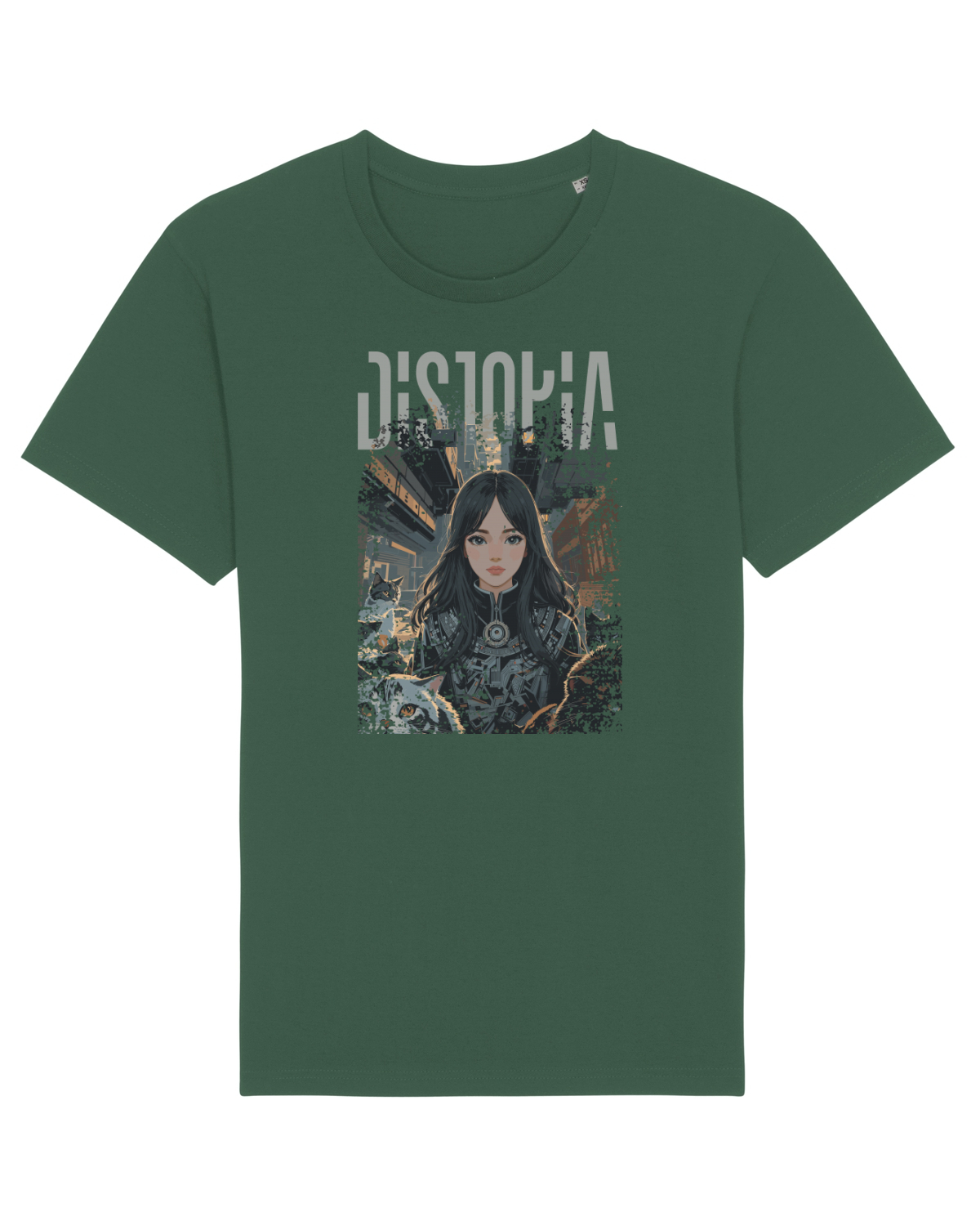 Tricou mânecă scurtă Unisex Rocker Bottle Green