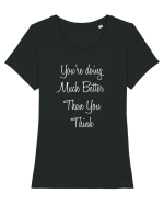 You're fine Tricou mânecă scurtă guler larg fitted Damă Expresser