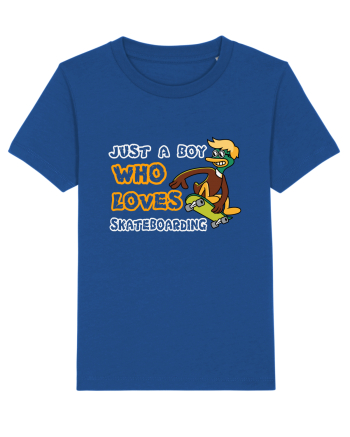Just A Boy Who Loves Skateboarding Majorelle Blue