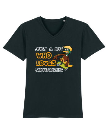 Just A Boy Who Loves Skateboarding Black