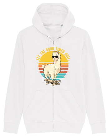 Let The Good Times Roll Lama Skateboarding White