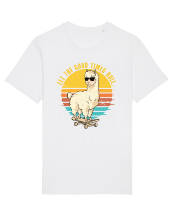 Let The Good Times Roll Lama Skateboarding White