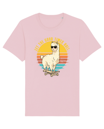 Let The Good Times Roll Lama Skateboarding Cotton Pink