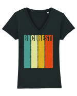 Bucuresti | Bucharest Tricou mânecă scurtă guler V Damă Evoker