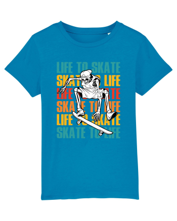 Life To Skate Skate To Life Skateboard Skeleton Rider Azur