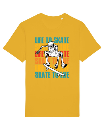 Life To Skate Skate To Life Skateboard Skeleton Rider Spectra Yellow