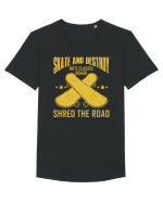 Skate and Destroy Shred The Road Tricou mânecă scurtă guler larg Bărbat Skater