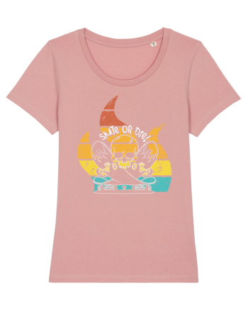 Skate or Die Skateboard Retro Skull Canyon Pink