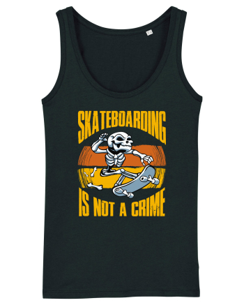 Skeleton Skateboarding Is Not A Crime Black