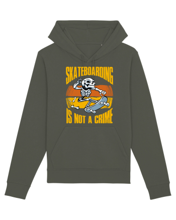 Skeleton Skateboarding Is Not A Crime Khaki