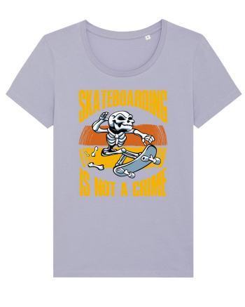 Skeleton Skateboarding Is Not A Crime Lavender