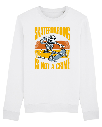 Skeleton Skateboarding Is Not A Crime White