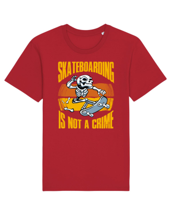 Skeleton Skateboarding Is Not A Crime Red