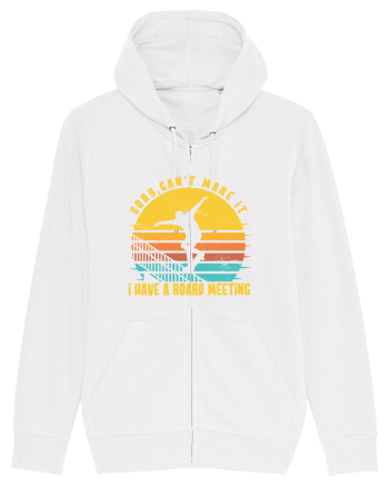 Sorry Can't Make It I Have A Board Meeting Funny Skateboarding Quote White