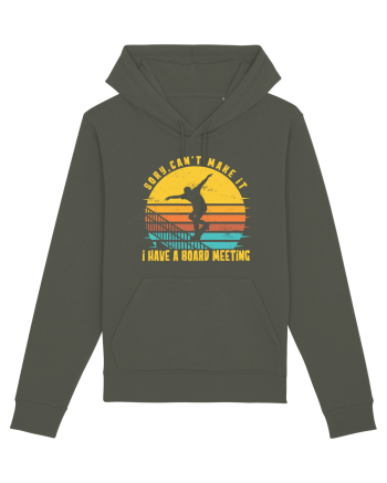 Sorry Can't Make It I Have A Board Meeting Funny Skateboarding Quote Khaki