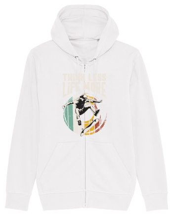 Think Less Life More | Born To Skate White