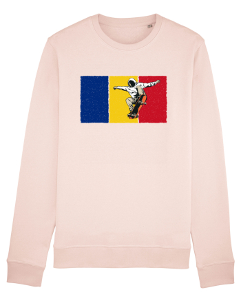 Vintage Romanian Flag Skateboarding Candy Pink