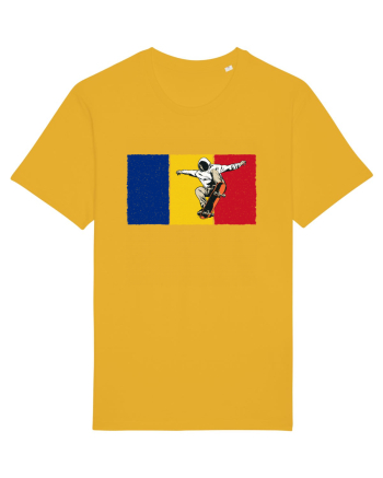 Vintage Romanian Flag Skateboarding Spectra Yellow
