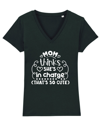 Mom thinks she's in charge (that's so cute) Black