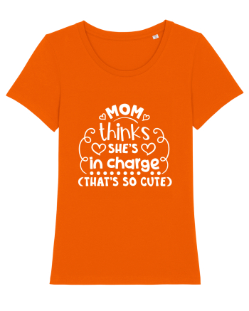 Mom thinks she's in charge (that's so cute) Bright Orange