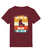 They See Me Rollin' They Hatin' Retro Skating Tricou mânecă scurtă  Copii Mini Creator