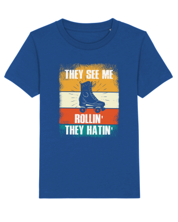 They See Me Rollin' They Hatin' Retro Skating Majorelle Blue
