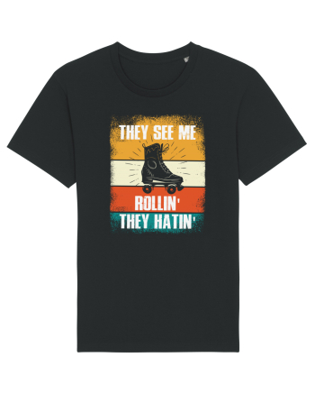 They See Me Rollin' They Hatin' Retro Skating Black