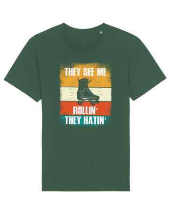 They See Me Rollin' They Hatin' Retro Skating Bottle Green