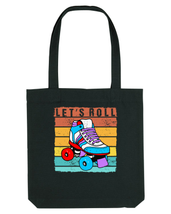 Lets Roll Roller Skating Vintage Black
