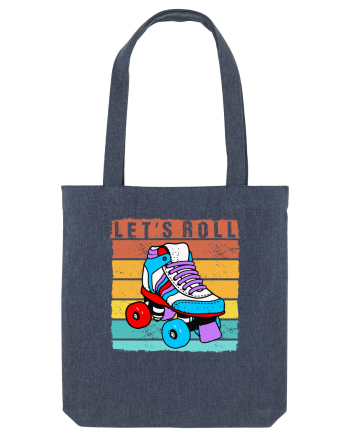 Lets Roll Roller Skating Vintage Midnight Blue