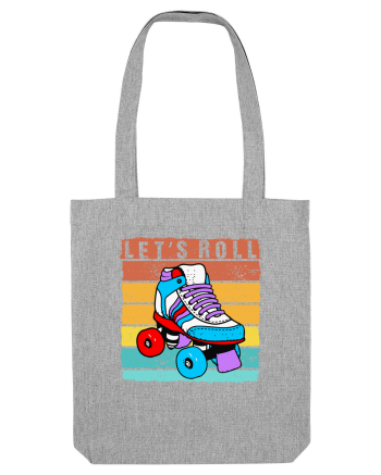 Lets Roll Roller Skating Vintage Heather Grey
