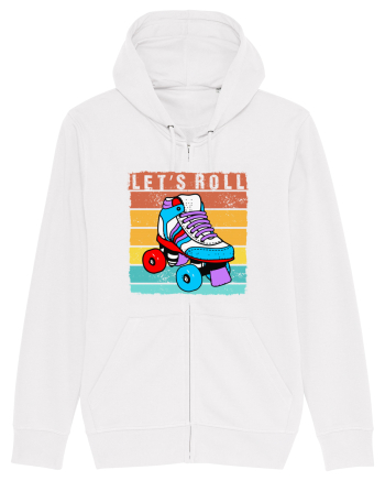 Lets Roll Roller Skating Vintage White