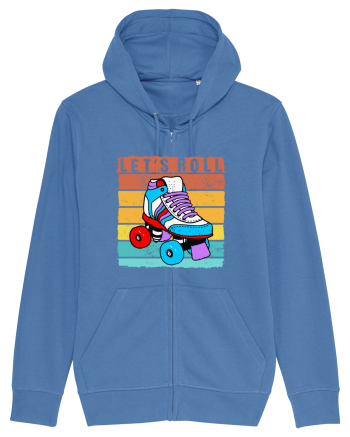 Lets Roll Roller Skating Vintage Bright Blue