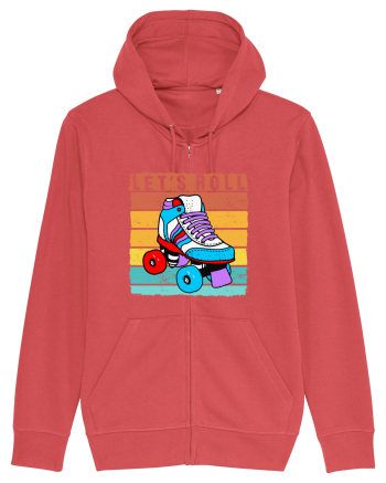 Lets Roll Roller Skating Vintage Carmine Red