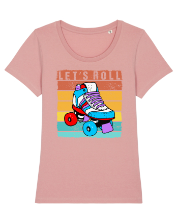 Lets Roll Roller Skating Vintage Canyon Pink
