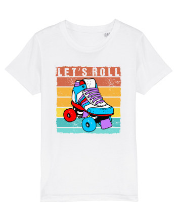 Lets Roll Roller Skating Vintage White