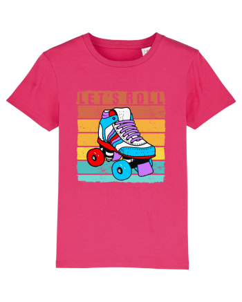 Lets Roll Roller Skating Vintage Raspberry
