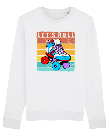 Lets Roll Roller Skating Vintage White