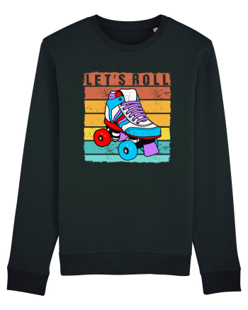 Lets Roll Roller Skating Vintage Black