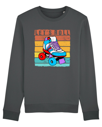 Lets Roll Roller Skating Vintage Anthracite