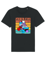Lets Roll Roller Skating Vintage Tricou mânecă scurtă Unisex Rocker