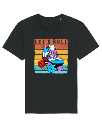 Lets Roll Roller Skating Vintage Black