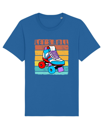Lets Roll Roller Skating Vintage Royal Blue