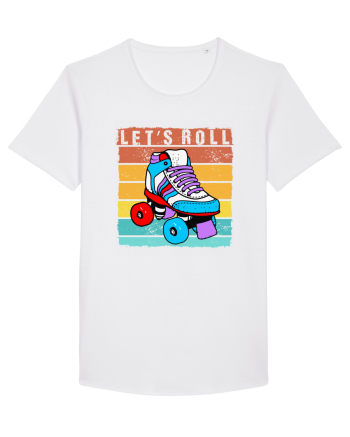 Lets Roll Roller Skating Vintage White