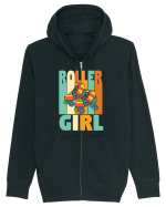 Retro Roller Girl Design Vintage Skating Hanorac cu fermoar Unisex Connector