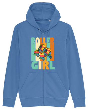 Retro Roller Girl Design Vintage Skating Bright Blue