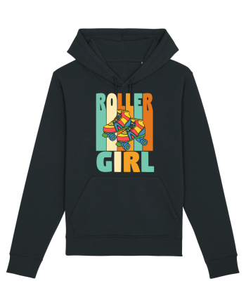 Retro Roller Girl Design Vintage Skating Black