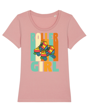 Retro Roller Girl Design Vintage Skating Canyon Pink